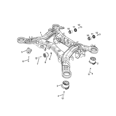 Jeep Grand Cherokee 2011-2020 Rear Suspension And Cradle Cradle