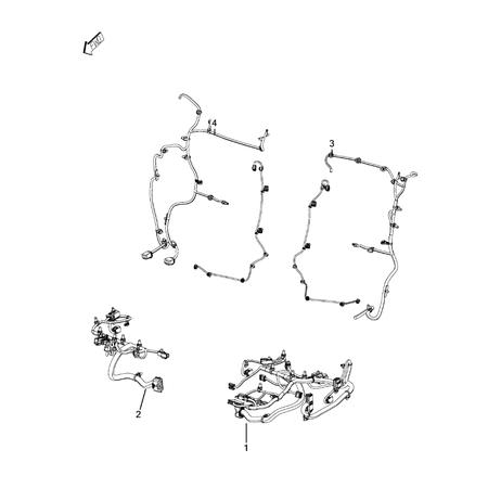 Jeep Cherokee 2014-2018 Wiring-Body And Accessories Electric Cable