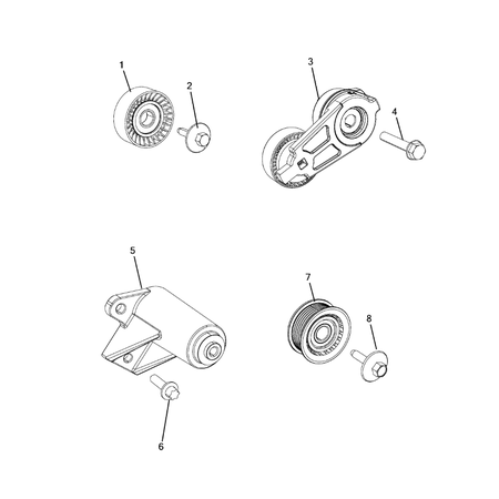 Jeep Grand Cherokee 2011-2020 Pulleys And Related Parts Screw