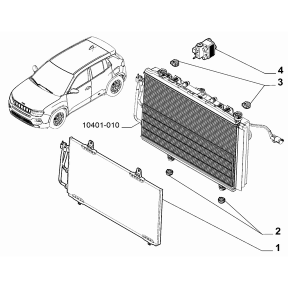 Jeep Avenger 2023-Present Ventilation And Heating Condenser