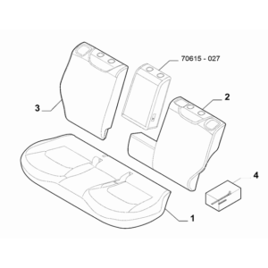 Jeep Renegade 2015-Present Rear Seat Lining Back Lining