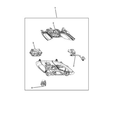 Jeep Compass 2017-Present Switches Ceiling Lamp