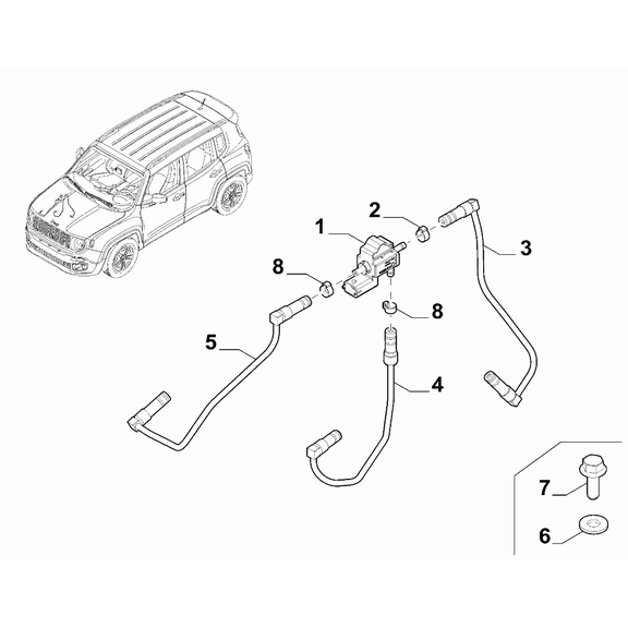 Jeep Renegade 2015-Present Air Cleaner And Ducts Screw