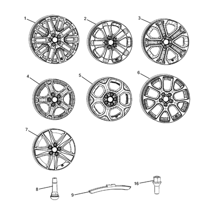 Jeep Compass 2017-Present Wheels, Tires And Hardware Valve
