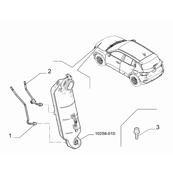 Jeep Avenger 2023-Present Anti-Pollution System Screw