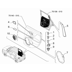 Jeep Renegade 2015-Present Back Door Glass