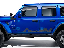 Wrangler 2018-Present Bodyside Graphic Moab Mountain – 4 Doors