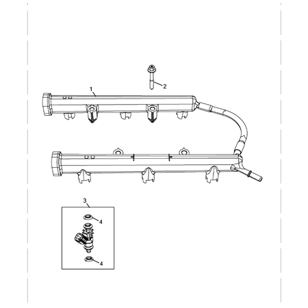 Jeep Grand Cherokee 2021-Present Fuel Rail And Injectors Injector