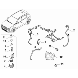 Jeep Wrangler 2018-Present Battery, Battery Tray And Cables Bracket