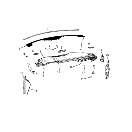 Jeep Grand Cherokee 2021-Present Instrument Panel Screw