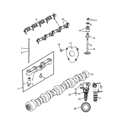 Jeep Grand Cherokee 2011-2020 Camshaft And Valve Camshaft