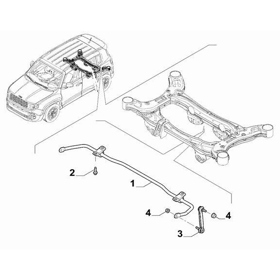 Jeep Renegade 2015-Present Rear Suspension Rod