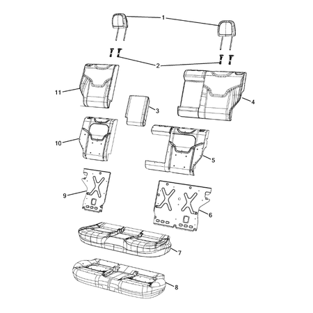 Jeep Compass 2017-Present Rear Seats – Second Row Sleeve