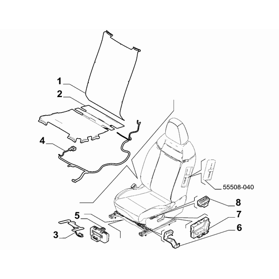 Jeep Avenger 2023-Present Front Seats Cable Harness