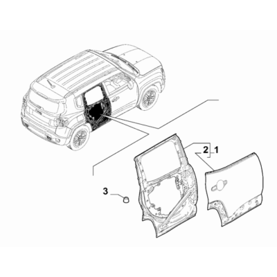 Jeep Renegade 2015-Present Side Rear Doors Wick