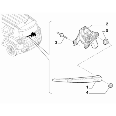 Jeep Renegade 2015-Present Windscreen Wiper Rivet