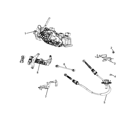 Jeep Wrangler 2018-Present Gearshift Controls And Related Parts Clip