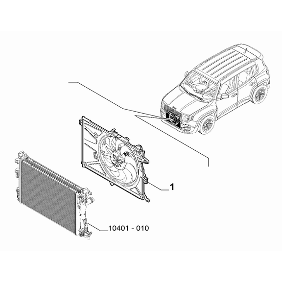 Jeep Renegade 2015-Present Fan And Fan Drive Electrofan