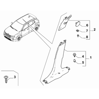 Jeep Avenger 2023-Present Interior Trim Covering