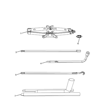 Jeep Wrangler 2018-Present Jack Stowage Lever