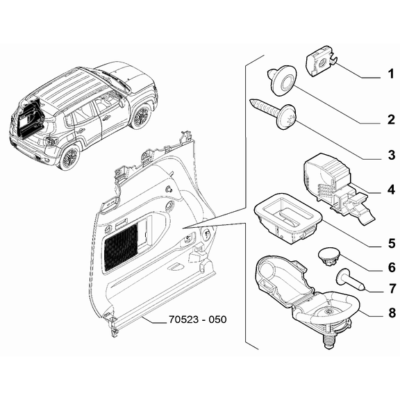 Jeep Renegade 2015-Present Baggage Compartment Interior Trimming Block