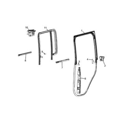 Jeep Wrangler 2018-Present Weatherstrips And Seals Rubber Weather_Strip