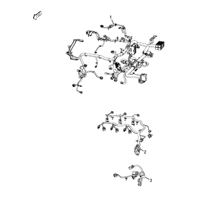 Jeep Cherokee 2014-2018 Wiring-Powertrain Cable Harness