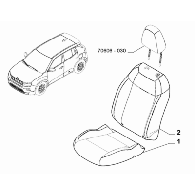 Jeep Avenger 2023-Present Front Seat Lining Back Lining