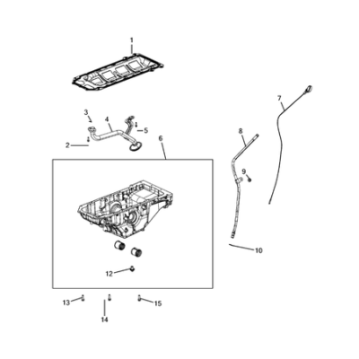 Jeep Grand Cherokee 2021-Present Engine Oiling, Oil Pan And Indicator (Dipstick) Screw And Washerassy