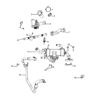 Jeep Grand Cherokee 2021-Present Egr Cooling System Electro-Valve