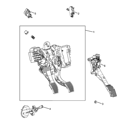 Jeep Compass 2017-Present Clutch Pedals Pedal