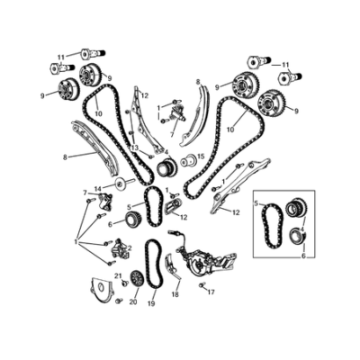 Jeep Grand Cherokee 2011-2020 Timing Belt/Chain And Cover And Balance Shaft Valve Guide