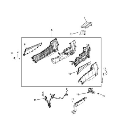 Jeep Compass 2017-Present Consoles Nut