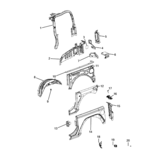 Jeep Renegade 2015-Present Bodyshell,Structure (Front Part) Support