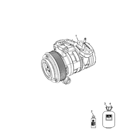 Jeep Compass 2017-Present Air Conditioner Compressor And Mounting Air Conditioner Chemist