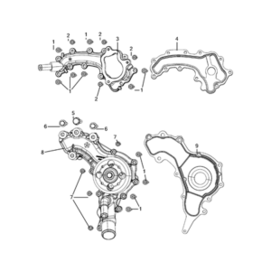 Jeep Grand Cherokee 2021-Present Water Pump And Related Parts Seal Gasket