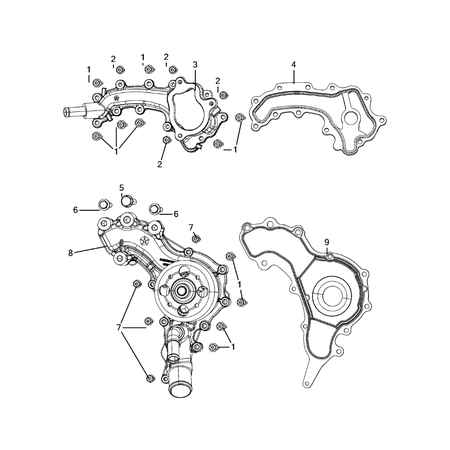 Jeep Grand Cherokee 2021-Present Water Pump And Related Parts Screw