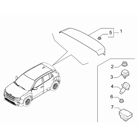 Jeep Avenger 2023-Present External Accessories Pin