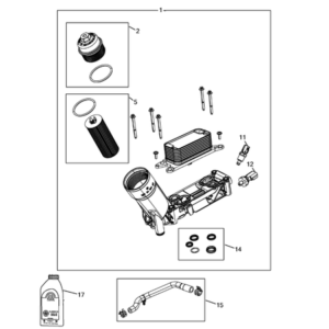 Jeep Grand Cherokee 2011-2020 Engine Oiling, Oil Pan And Indicator (Dipstick) Hose