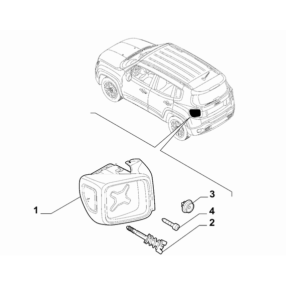 Jeep Renegade 2015-Present Outer Lighting Screw