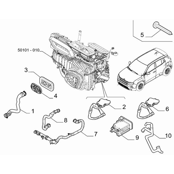 Jeep Avenger 2023-Present Ventilation And Heating Heater