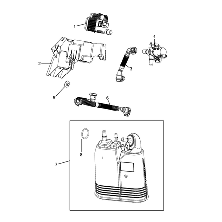 Jeep Grand Cherokee 2021-Present Vacuum Canister/Leak Detection Pump Bracket