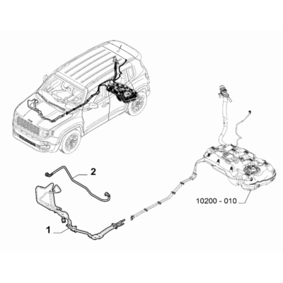 Jeep Renegade 2015-Present Fuel Tank Pipeline Pipe