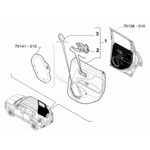 Jeep Renegade 2015-Present Side Front Doors Framing