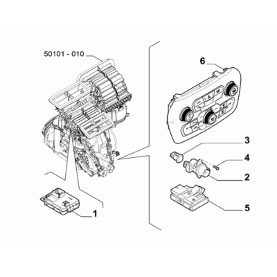 Jeep Renegade 2015-Present Ventilation And Heating Electronic Control Unit