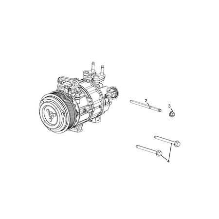 Jeep Wrangler 2018-Present Air Conditioner Compressor And Mounting Stud