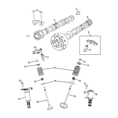 Jeep Grand Cherokee 2011-2020 Camshaft And Valve Tappet