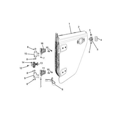 Jeep Wrangler 2018-Present Rear Door Door