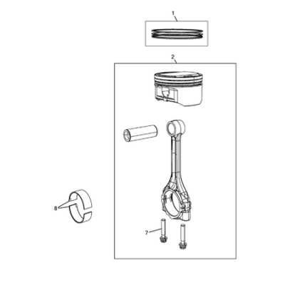 Jeep Wrangler 2018-Present Crankshaft, Piston, Drive Plate, Flywheel, And Damper Piston