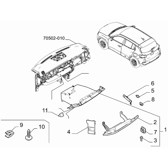 Jeep Avenger 2023-Present Instrument Panel Plug